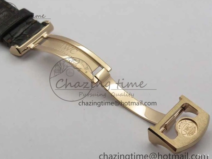 MIROTIME 0308 Compact Portugieser Perpetual Calendar IW503302 RG V9F 1:1 Best Edition White Dial on Brown Leather Strap A 7113